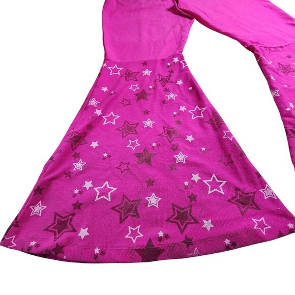 Barbie The Movie Spirit Pink Star Bell-Bottom Pants, Women's XL - Picture 4 of 10